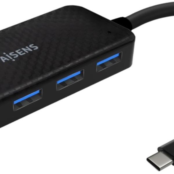 Hub USB - C 3.1 (4x USB 3.0 Fêmea) 15cm - AISENS