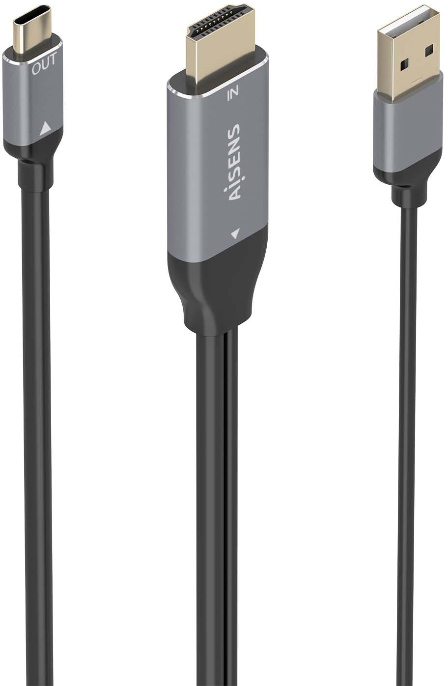 Cabo Conversor HDMI p/ USB - C V2.0 Preto (1,8mts) - AISENS