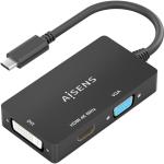 Conversor USB - C Macho - DVI/HDMI/VGA Fêmea (15cm) - AISENS