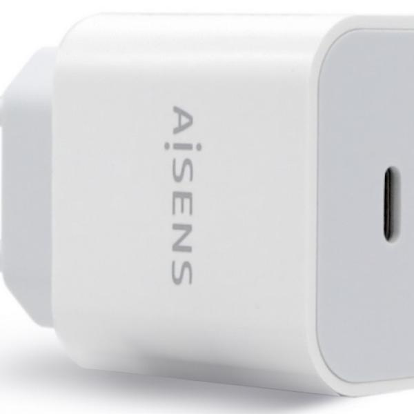 Carregador USB - C PD3.0 20W (Branco) - AISENS