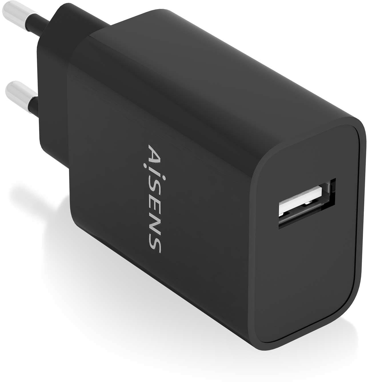 Carregador USB 10W 5V 2A (Preto) - AISENS