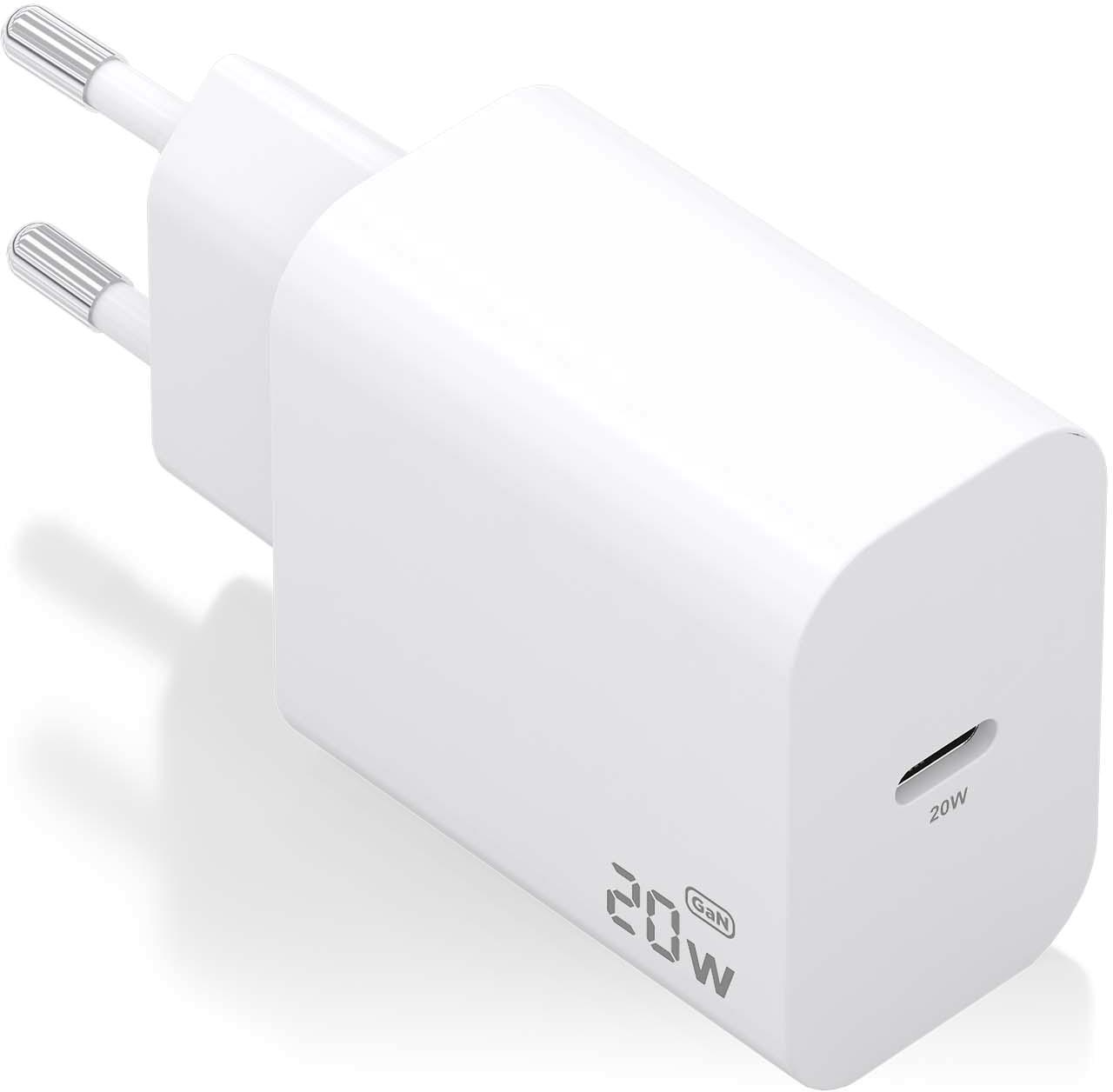 Carregador GaN 20W 1x USB - C PD3.0 (Branco) - AISENS