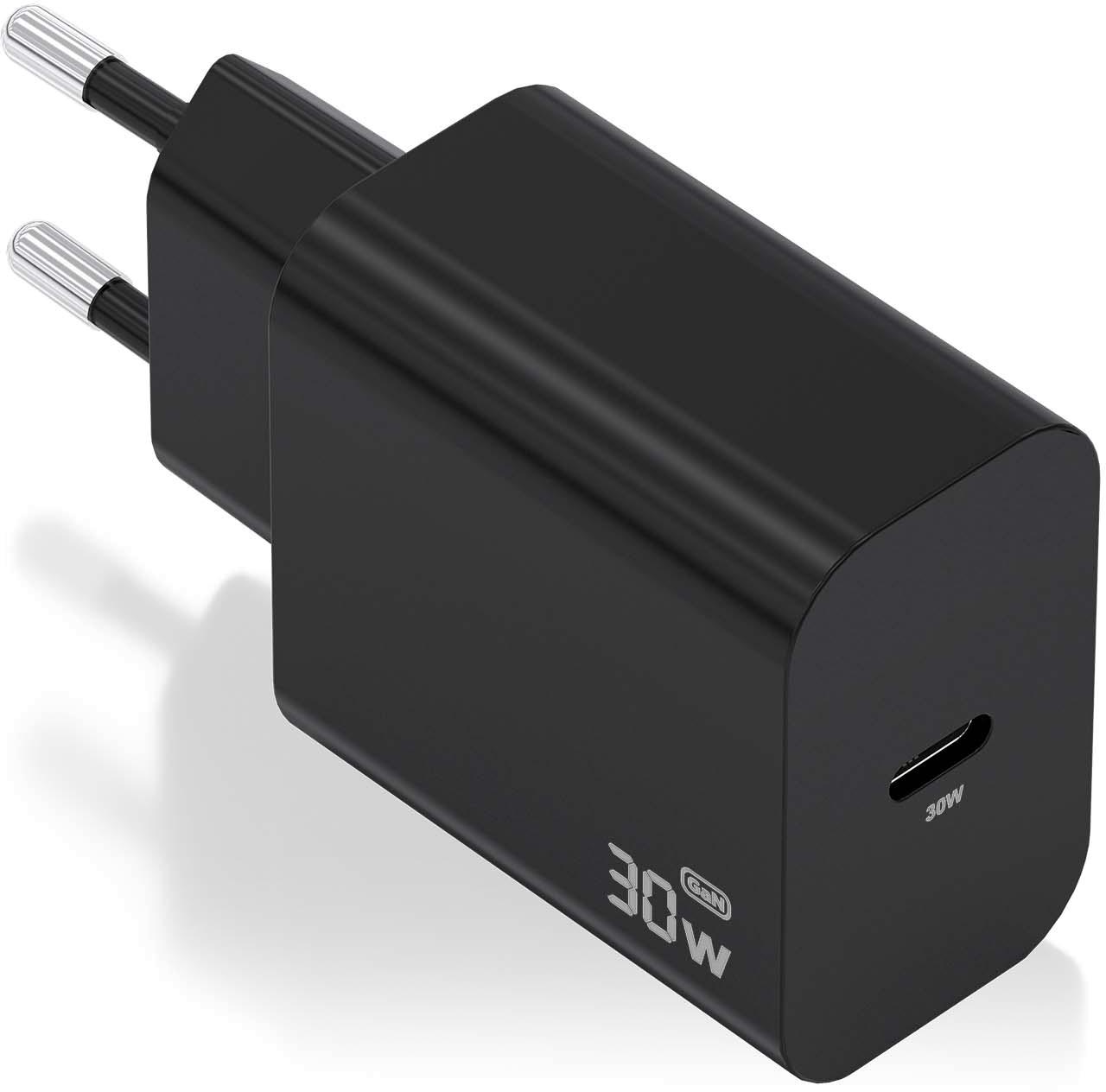 Carregador GaN USB - C 30W PD3.0 (Preto) - AISENS