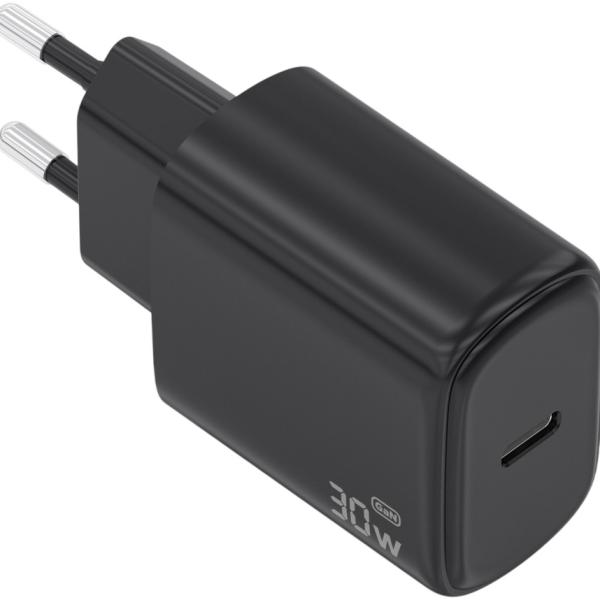 Carregador GaN 30W 1x USB - C PD3.0 (Preto) - AISENS