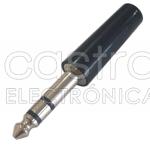 Ficha Jack 6,3mm Macho Stereo Plástico