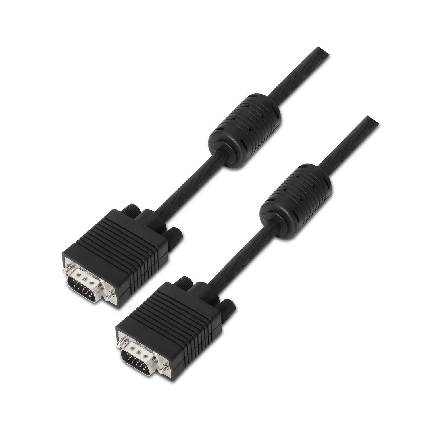 Cabo VGA D - Sub Macho - Macho c/ Filtros (3 mts) - AISENS