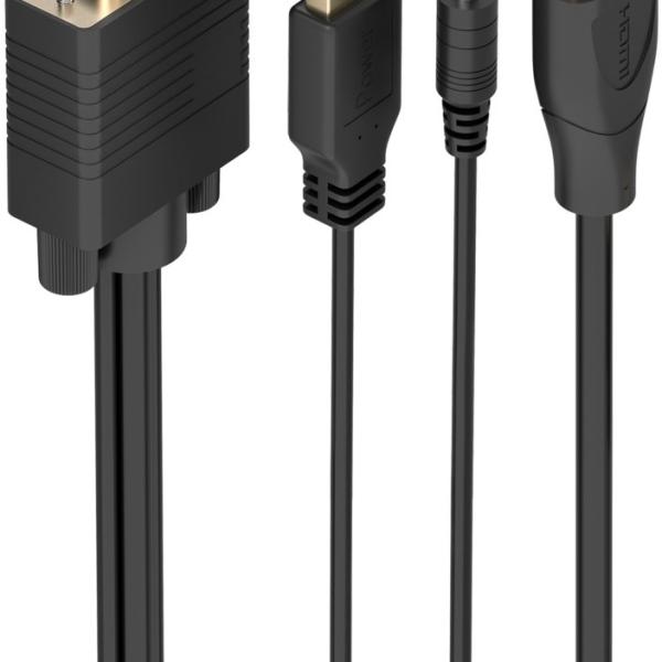 Cabo Conversor SVGA + Áudio Macho p/ HDMI Macho (1.5 mts) - AISENS