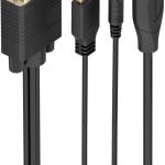 Cabo Conversor SVGA + Áudio Macho p/ HDMI Macho (2 mts) - AISENS