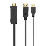 Cabo Conversor Aisens A122 - 0641 HDMI Macho para DisplayPort Macho + USB Macho até 10W 2250Mbps 10cm + 1.8m