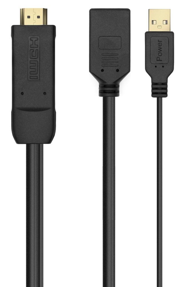 Cabo Conversor HDMI Macho - DisplayPort + USB A Fêmea (0.1m) - AISENS