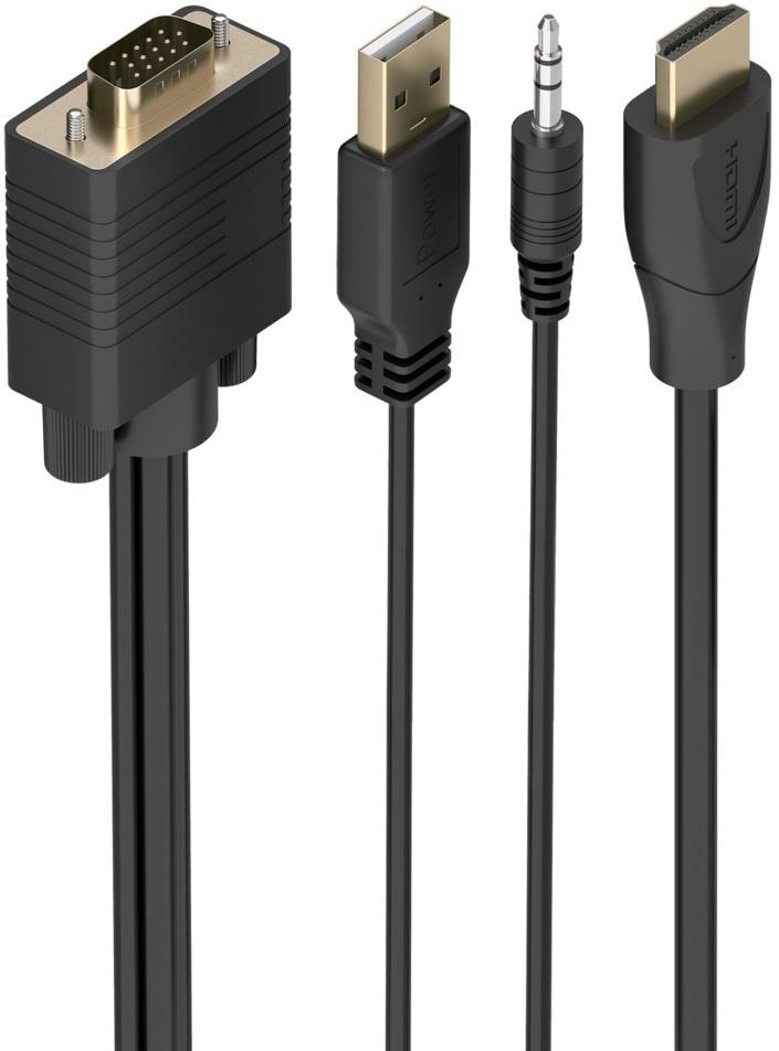 Cabo Conversor HDMI Macho p/ SVGA + Áudio Macho (1.5 mts) - AISENS