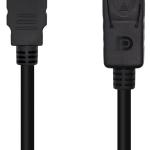 Cabo Conversor Displayport Macho - HDMI Macho (3 mts) - AISENS