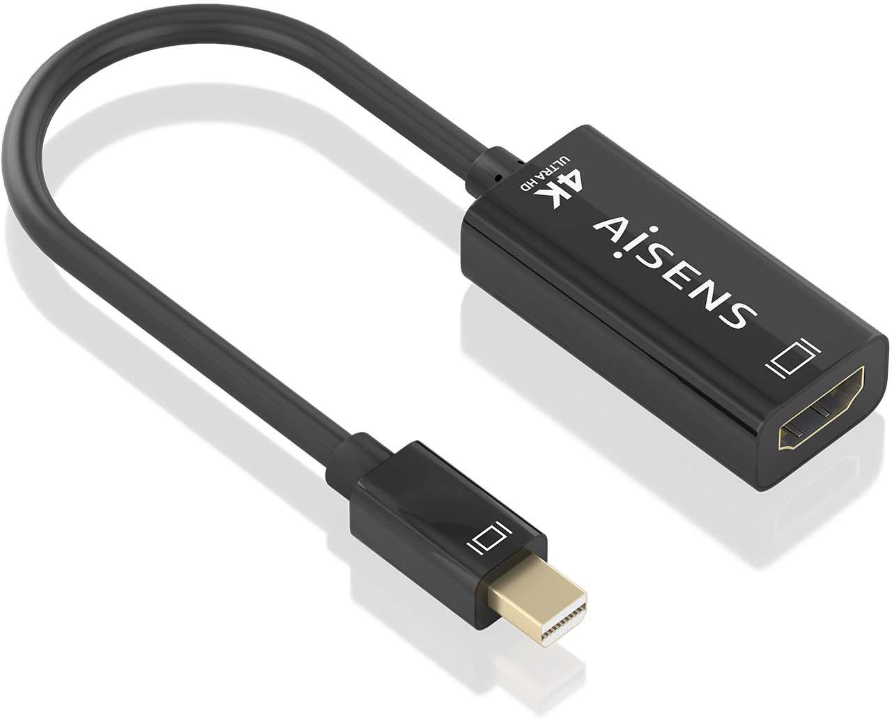 Conversor Mini DP p/ HDMI 4k 60Hz (Preto) - AISENS