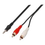 Cabo Jack 3,5mm Macho - 2x RCA Macho (3 mts) - AISENS