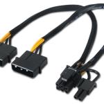 Cabo de Alimentação PCI - E - 2x Molex Macho (20cm) - AISENS