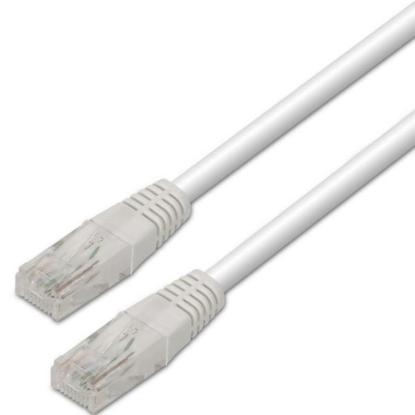 Cabo de Rede RJ45 Cat5e UTP Branco (1 metro) - AISENS