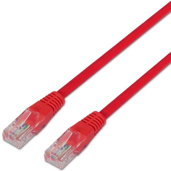 Cabo de Rede RJ45 Cat5e U/UTP Vermelho (50cm) - AISENS