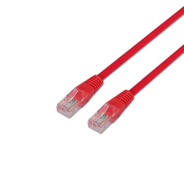 Cabo de Rede RJ45 Cat5e U/UTP Vermelho (2 mts) - AISENS
