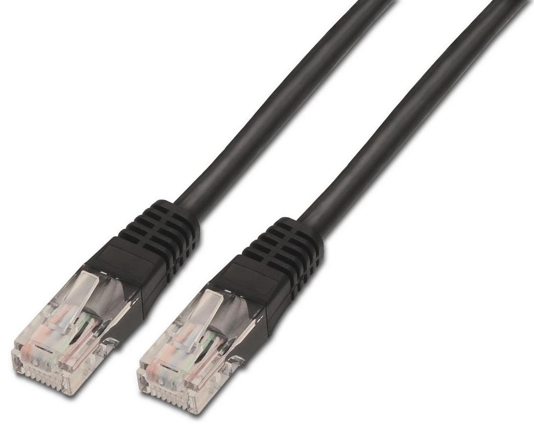 Cabo de Rede RJ45 Cat6 UTP Preto (1 metro) - AISENS