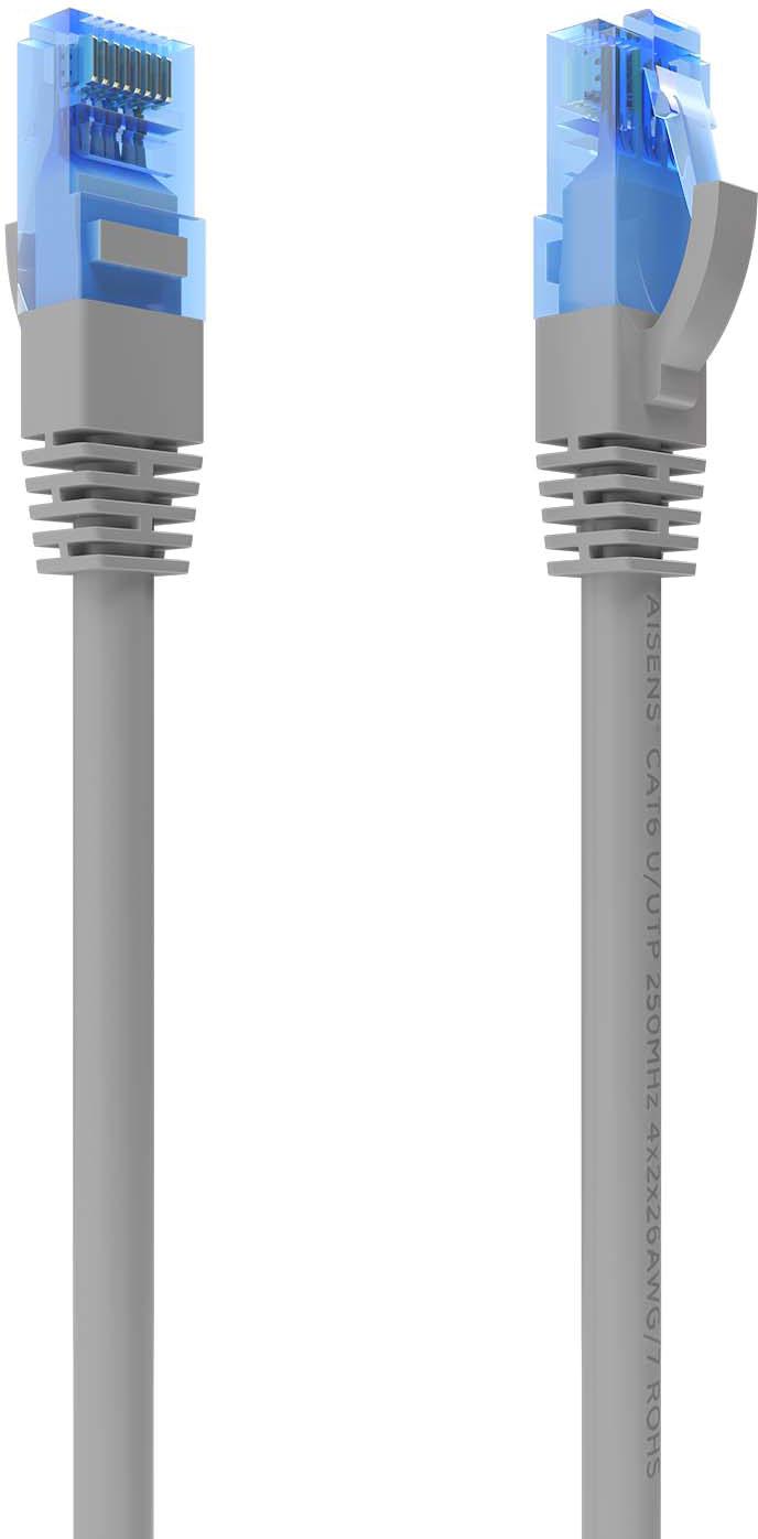 Cabo de Rede Cat.6 RJ45 UTP AWG26 CCA Cinza (5mts) - AISENS