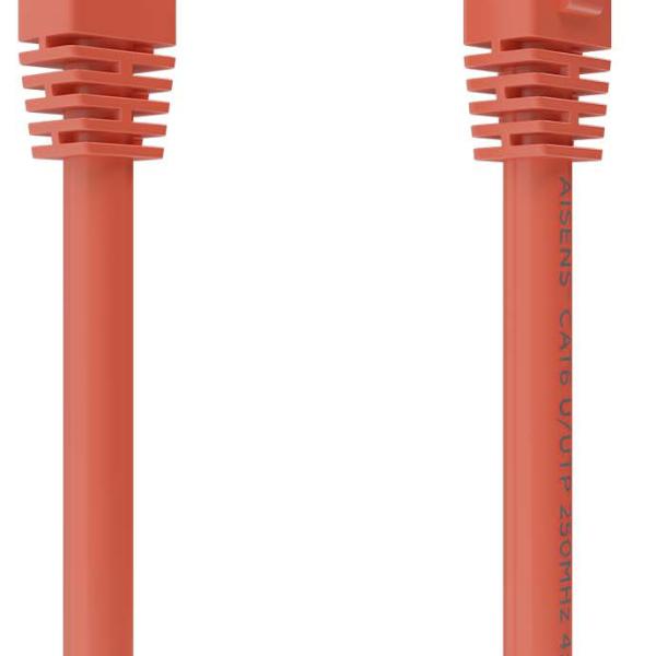 Cabo de Rede Cat.6 RJ45 UTP AWG26 CCA Vermelho (4,0mts) - AISENS