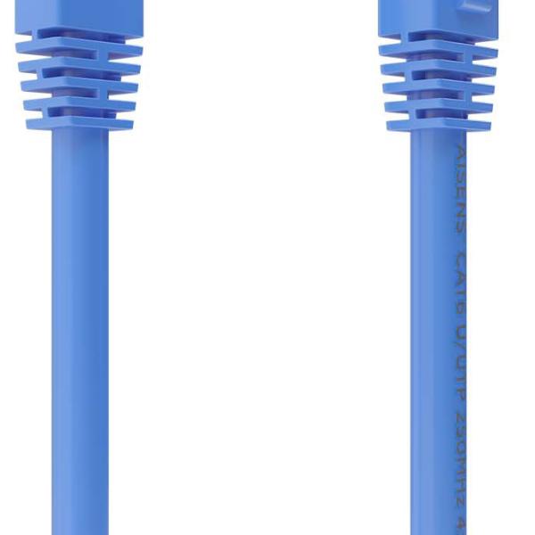 Cabo de Rede Cat.6 RJ45 UTP AWG26 CCA Azul (4,0mts) - AISENS