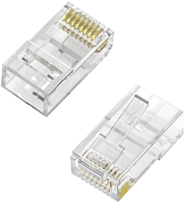 Pack 100x Fichas RJ45 8 Fios CAT.6 AWG24 - AISENS