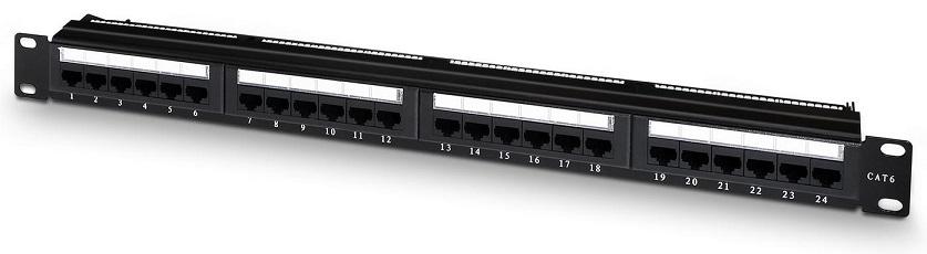 Painel de Conexões 1U Cat6 RJ45 UTP (Preto) - AISENS