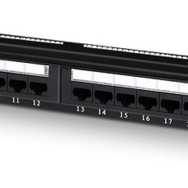 Painel de Conexões 1U Cat6 RJ45 UTP (Preto) - AISENS