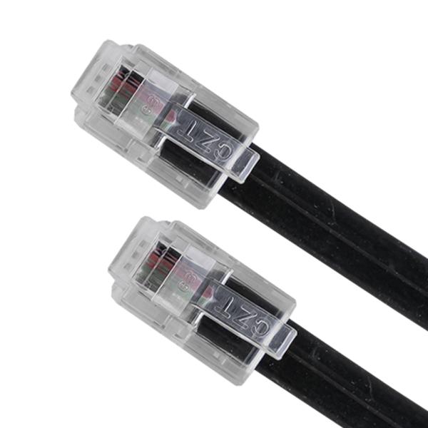 Cabo de Telefone RJ11 Preto (2 mts) - AISENS