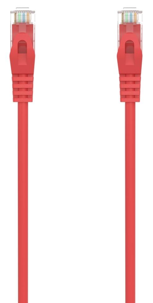 Cabo de Rede RJ45 Cat6a UTP AWG24 Vermelho (30cm) - AISENS