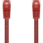 Cabo de Rede RJ45 Cat7 S/FTP Vermelho (50cm) - AISENS