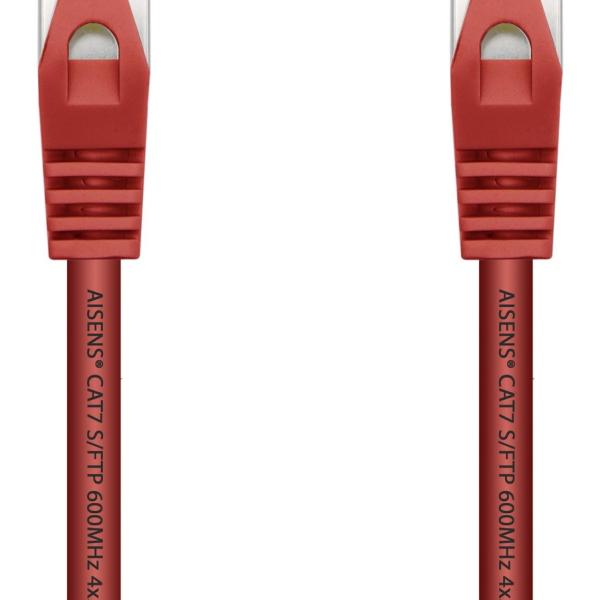 Cabo de Rede RJ45 Cat7 S/FTP Vermelho (50cm) - AISENS