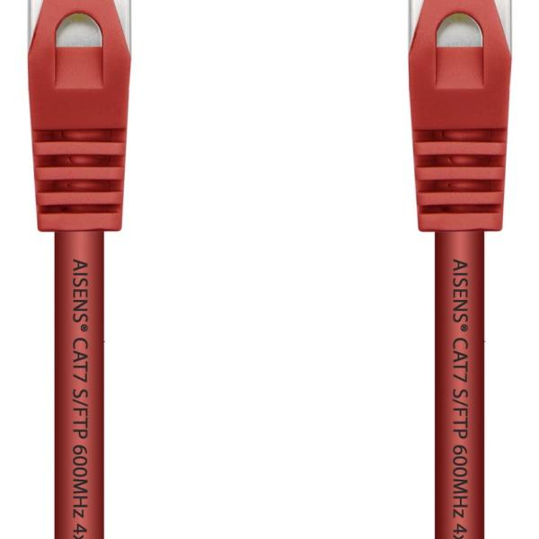 Cabo de Rede RJ45 Cat7 S/FTP Vermelho (1 metro) - AISENS