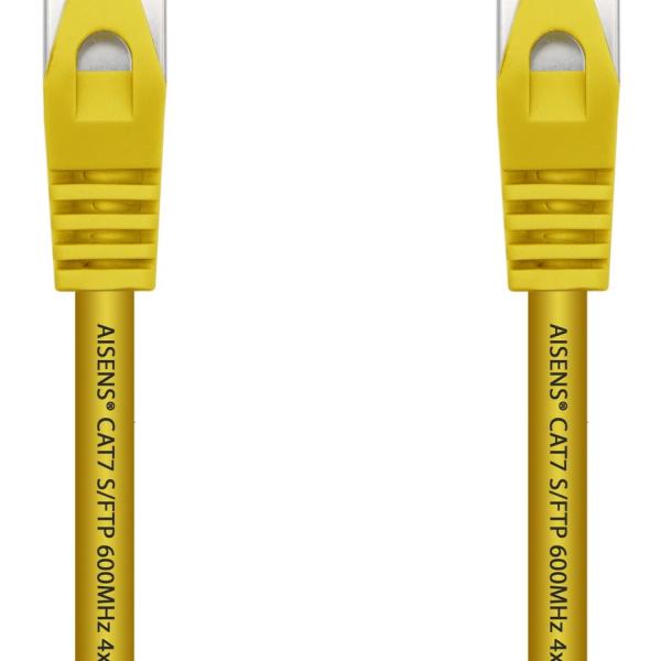 Cabo de Rede RJ45 Cat7 S/FTP Amarelo (25cm) - AISENS