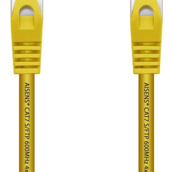 Cabo de Rede RJ45 Cat7 S/FTP Amarelo (50cm) - AISENS