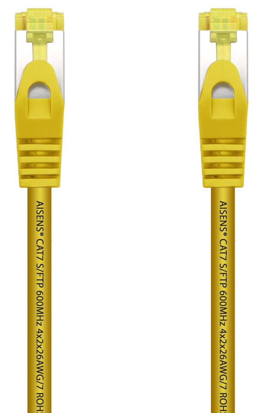 Cabo de Rede RJ45 Cat7 S/FTP Amarelo (2 mts) - AISENS