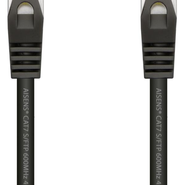 Cabo de Rede RJ45 Cat7 S/FTP Preto (25cm) - AISENS
