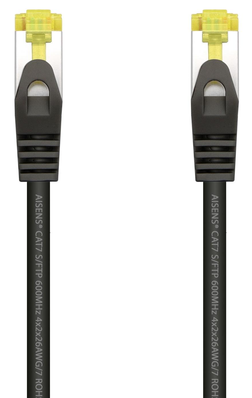 Cabo de Rede RJ45 Cat7 S/FTP Preto (2 mts) - AISENS