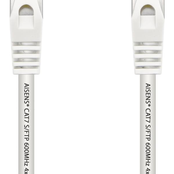 Cabo de Rede RJ45 Cat7 S/FTP Branco (50cm) - AISENS
