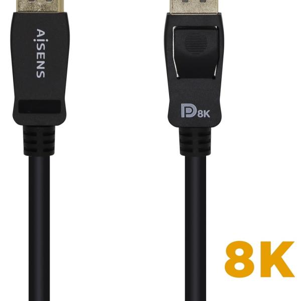Cabo Displayport V1.4 Macho - Macho 8K 60Hz (1 metro) - AISENS