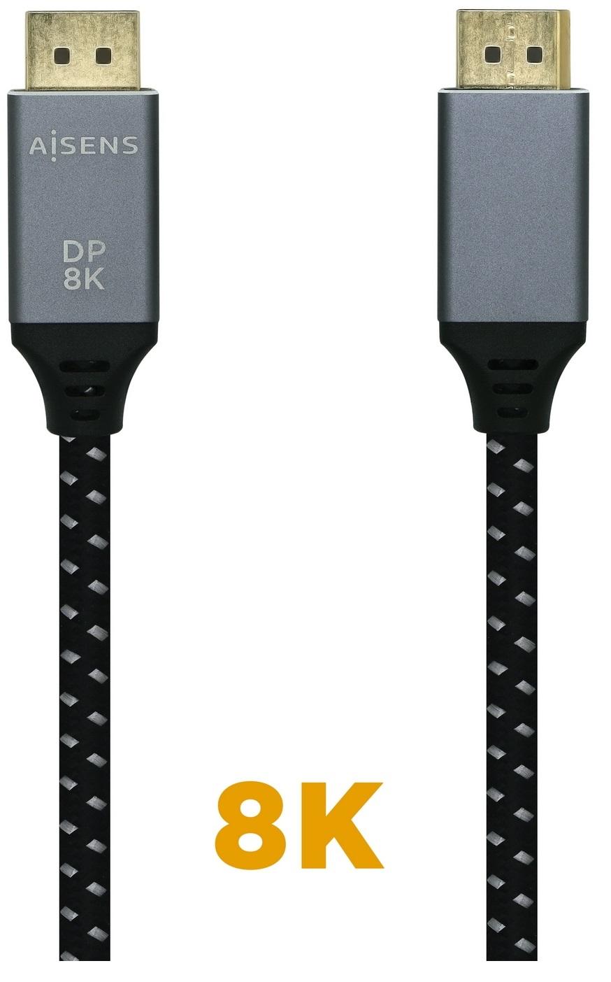 Cabo Displayport V1.4 Macho - Macho 8K 60Hz (3 mts) - AISENS