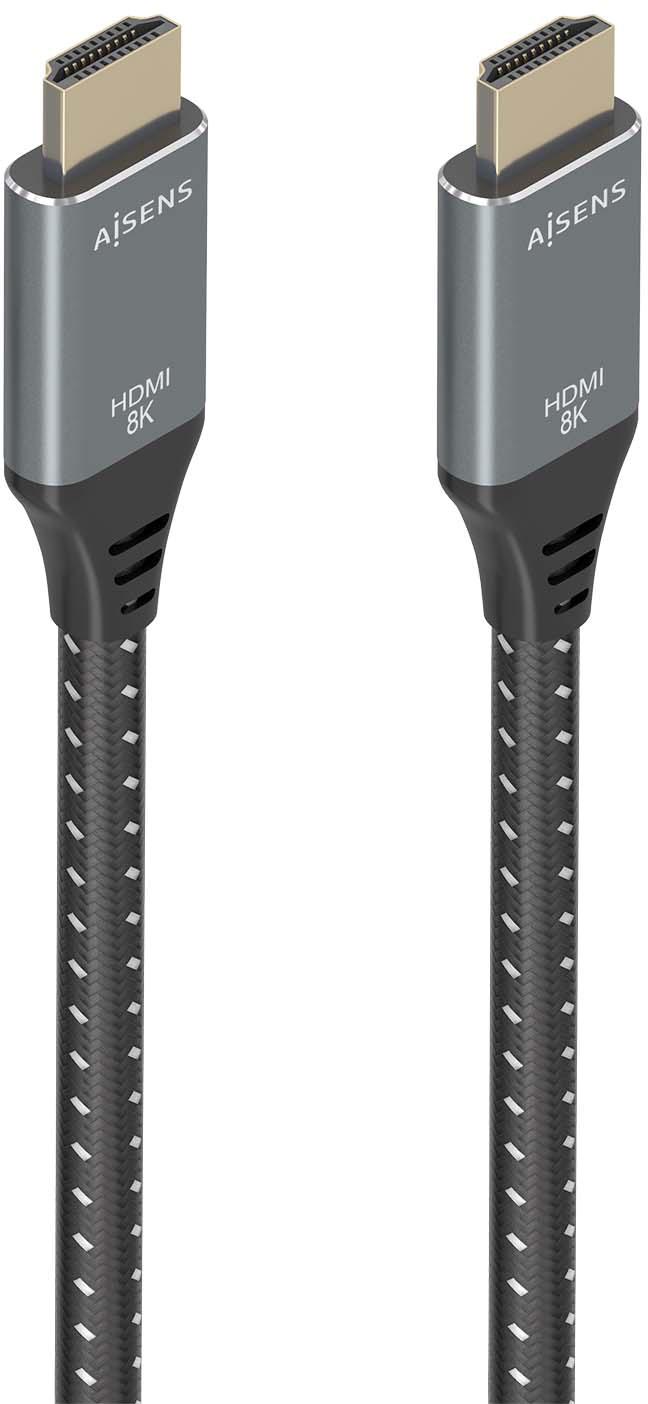 Cabo HDMI V2.1 8K 60Hz Cinza/Preto (7mts) - AISENS