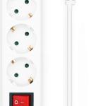 Extensão Quadrupla Branco c/ Interruptor (1,4 mts) - AISENS