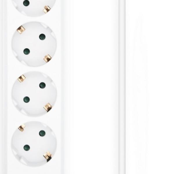 Extensão Quintupla Branco c/ Interruptor (1,4 mts) - AISENS