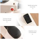 Mota Elétrica Vespa 6V com Farol Buzina e Rodas Auxiliares para Crianças de 18 - 36 Meses Branco 66,5x38x52 cm