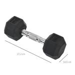 Conjunto de Halteres Hexagonais 2 x 5 kg Conjunto de Pesos com Barras de Conexão Kit de Treino de Fitness