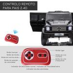 Carro Elétrico BENZ G500 Todo - o - Terreno com Bateria 12V Veículo Elétrico com Música Buzina Velocidade 3 - 5 km/h Preto