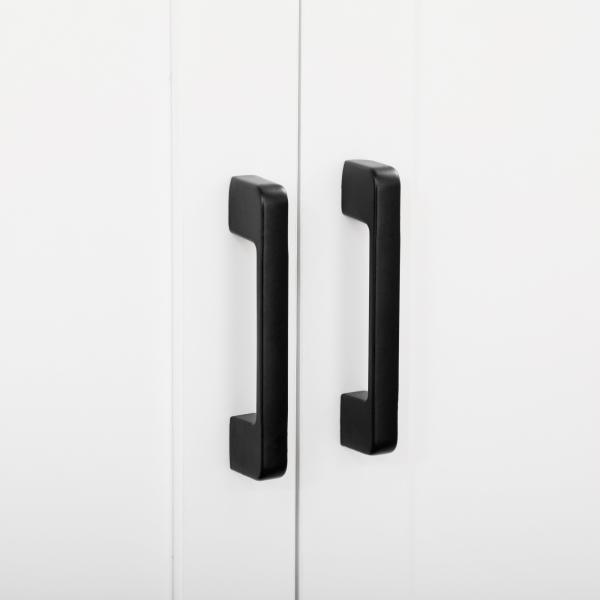 Armário de Cozinha com 4 Portas e Prateleiras Ajustáveis Anti - Tombo 60x30x170,5 cm Branco
