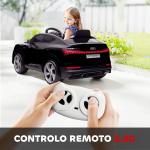 Carro Elétrico Audi E - Tron 12V com Faróis Buzina Música MP3 TF USB e Abertura da Porta 3 - 8km/h 108x60x47 cm Preto